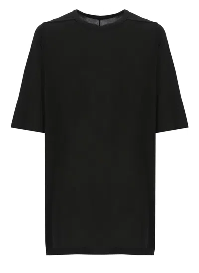 Rick Owens Oversized Round Neck T-shirt In Black