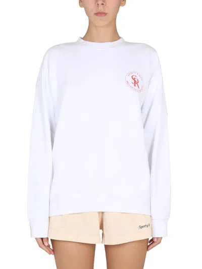 Sporty And Rich Sweatshirt With Logo Unisex In White