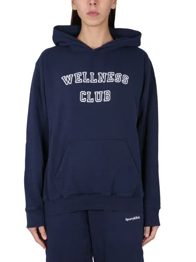 Sporty And Rich Sweatshirt With Logo In Blue