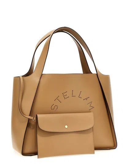 Stella Mccartney 'the Logo Bag' Shopping Bag In Beige