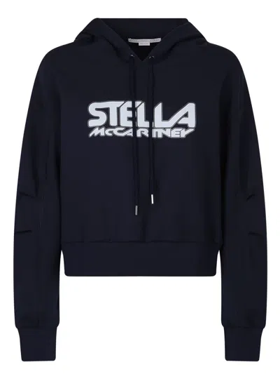 Stella Mccartney Scuba Sweatshirt With Logo In Blue