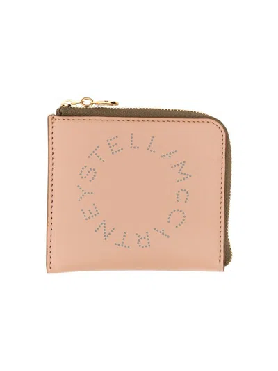 Stella Mccartney Stella Logo Small Wallet In Powder