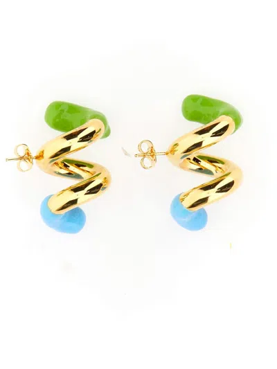 Sunnei Fusillo Double Earrings In Multicolour