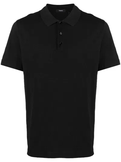 Theory Regular Fit Polo Shirt In Black