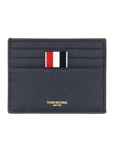 Thom Browne Anchor Card Holder In Blue
