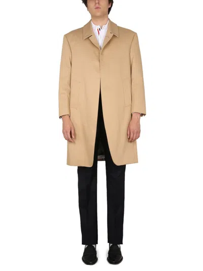 Thom Browne Cotton Coat In Brown