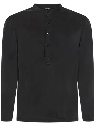 Tom Ford Henley Shirt In Black