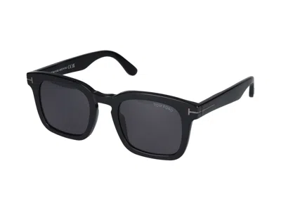 Tom Ford Sunglasses In Glossy Black/smoke