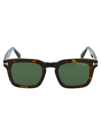 Tom Ford Sunglasses In 52n Avana Scura / Verde