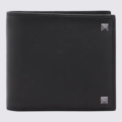 Valentino Garavani Black Leather Rockstud Wallet