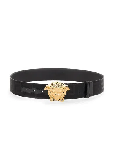 Versace Belt With Jellyfish In Black