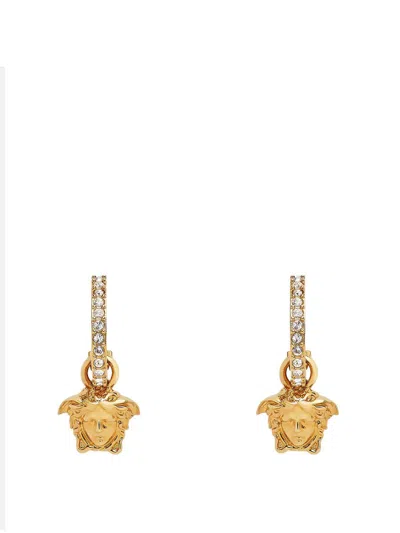 Versace 'medusa' Earrings In Gold