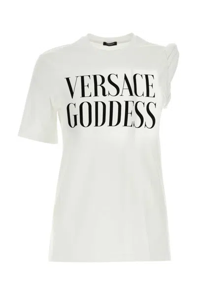 Versace Goddess T-shirt In White