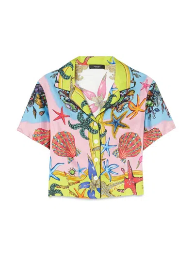 Versace Trésor De La Mer Pajama Top In Multicolour