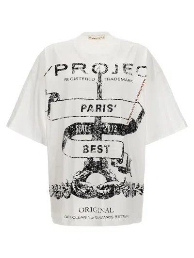 Y/project 'evergreen Paris' T-shirt In White/black