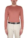 Zegna Men's Cashmere-blend Crewneck Sweater In Pink