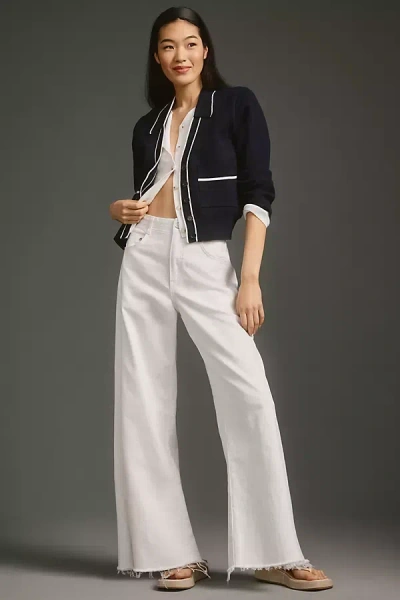 Pilcro The Adi Mid-rise Frayed Relaxed Flare Jeans By  In White