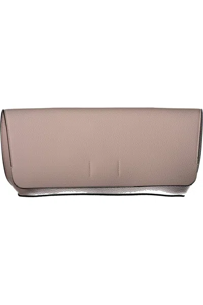 Calvin Klein Chic Pink Clutch With Automatic Closure In Blue