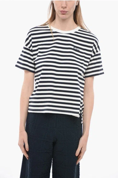 Barbour Adria Womens T-shirt In Navy Stripe