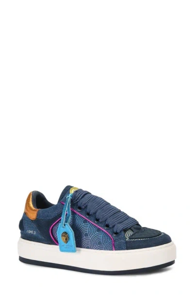 Kurt Geiger Southbank Tag Panelled Sneakers In Blue