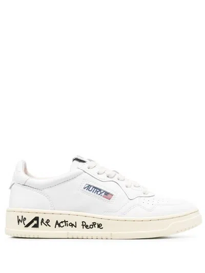 Autry Logo-patch Sneakers In White