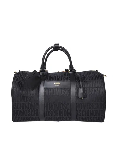 Moschino Travel Bag In Black