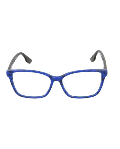 Mcq By Alexander Mcqueen Mcq Alexander Mcqueen Square-frame Optical Glasses Woman Eyeglass Frame Brown Size 55 Acetate In Blue