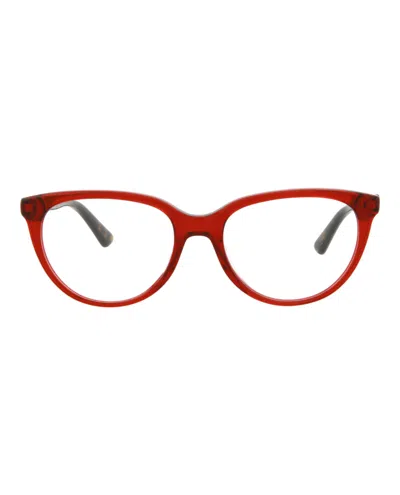 Mcq By Alexander Mcqueen Mcq Alexander Mcqueen Cat Eye-frame Acetate Optical Frames Woman Eyeglass Frame Multicolored Size 50 In Red