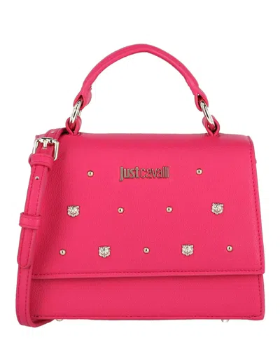 Just Cavalli Studded Shoulder Bag In Pink