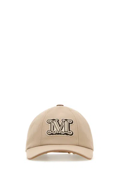 Max Mara Libero Monogram Baseball Hat In Sabbia