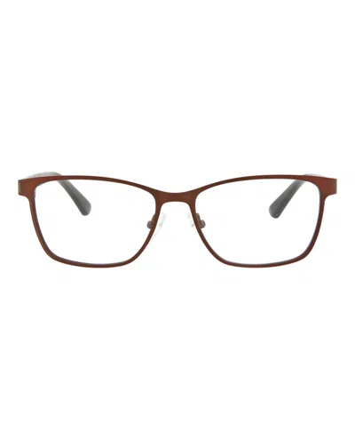 Mcq By Alexander Mcqueen Square-frame Metal Optical Frames In Brown