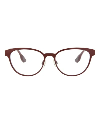 Mcq By Alexander Mcqueen Round-frame Metal Optical Frames In Red