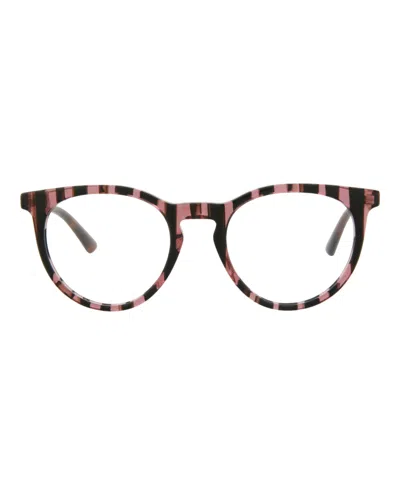 Mcq By Alexander Mcqueen Round-frame Acetate Optical Frames In Red