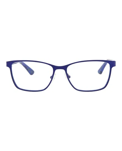 Mcq By Alexander Mcqueen Square-frame Metal Optical Frames In Blue