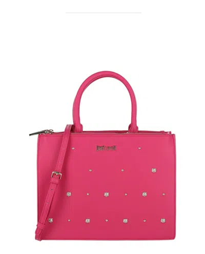 Just Cavalli Studded Shoulder Bag In Pink