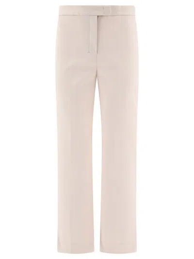 's Max Mara "conico" Stretch Cotton Trousers In Beige