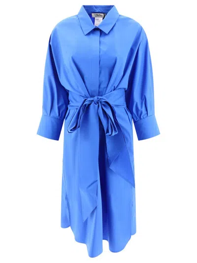 's Max Mara "tabata" Poplin Shirt Dress In Blue