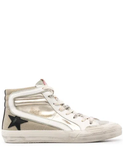 Golden Goose Sneakers In Gold/ice/black/white