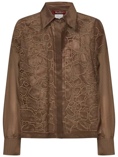 Max Mara Picasso Shirt In Brown