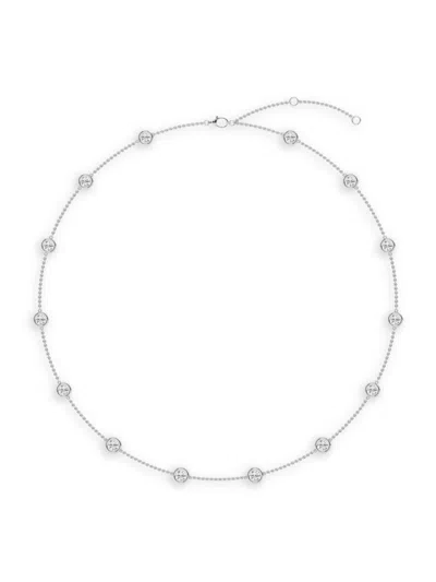 Saks Fifth Avenue Women's 14k White Gold & 4 Tcw Natural Diamond Station Necklace