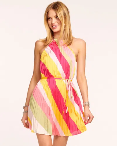 Ramy Brook Chloe Chain Trim Mini Dress In Summer Stripe
