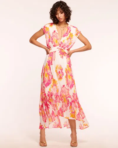 Ramy Brook Rachel V-neck Maxi Dress In Punch Floral