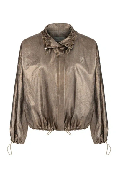 Nocturne Bronze Metallic Jacket In Brown