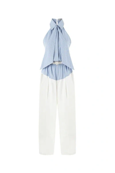 Nocturne Jumpsuit With Tie In Blue