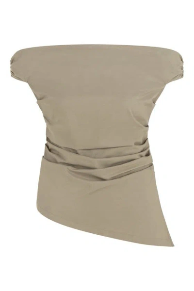 Nocturne Asymmetrical Blouse In Brown