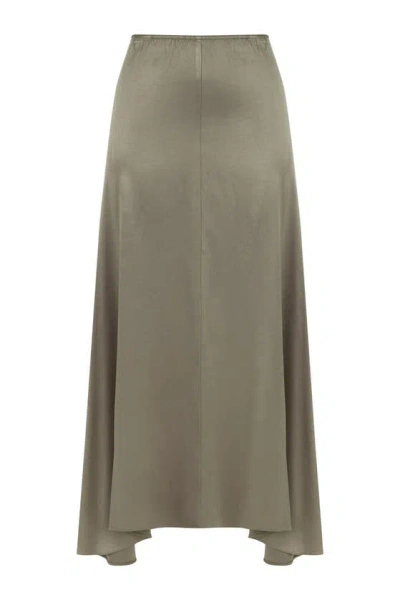 Nocturne Asymmetrical Long Skirt In Grey
