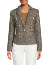 Ecru Women's Tweed Blazer In Brown
