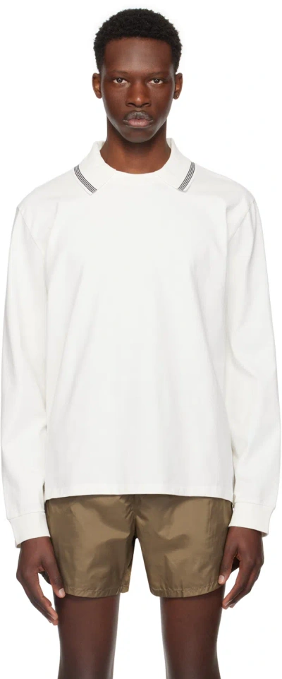Our Legacy Academy Cotton Polo Sweater In White