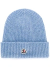 MONCLER RIBBED BEANIE HAT,00285000999M12329122