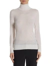 Saks Fifth Avenue Collection Cashmere Turtleneck Sweater In Ivory Frost